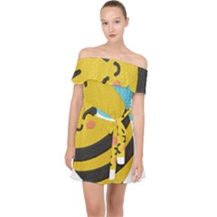 Off Shoulder Chiffon Dress 