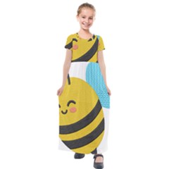Kids  Short Sleeve Maxi Dress 