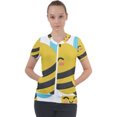 Short Sleeve Zip Up Jacket 