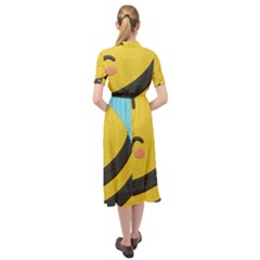 Keyhole Neckline Chiffon Dress 