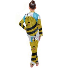 Kids  Satin Long Sleeve Pajamas Set 