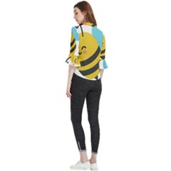 Loose Horn Sleeve Chiffon Blouse 