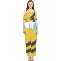 Draped Sleeveless Chiffon Jumpsuit 
