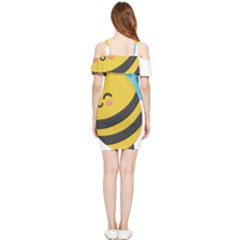 Shoulder Frill Bodycon Summer Dress 