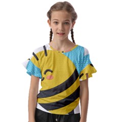 Kids  Cut Out Flutter Sleeves 