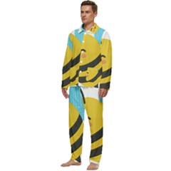 Men s Long Sleeve Velvet Pocket Pajamas Set 