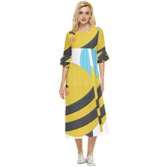 Double Cuff Midi Dress 