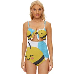 Knot Front One-Piece Swimsuit 