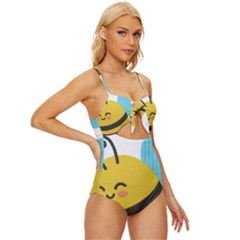 Knot Front One-Piece Swimsuit 