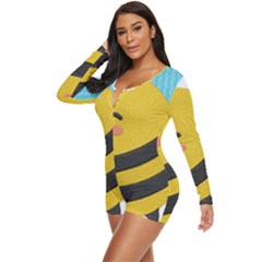 Long Sleeve Boyleg Swimsuit 