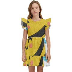 Kids  Winged Sleeve Dress 