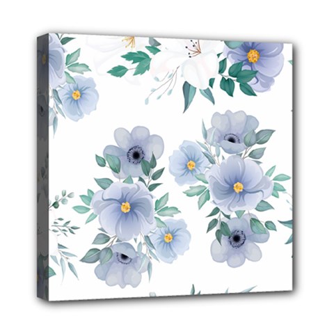 Floral pattern Mini Canvas 8  x 8  (Stretched) from ArtsNow.com