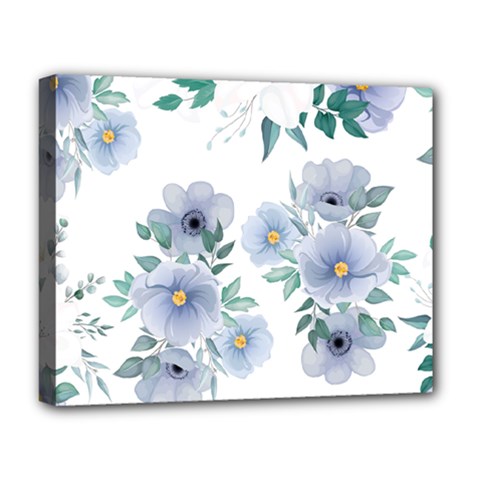 Floral pattern Deluxe Canvas 20  x 16  (Stretched) from ArtsNow.com