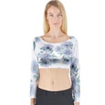 Floral pattern Long Sleeve Crop Top