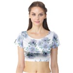 Floral pattern Short Sleeve Crop Top