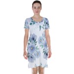 Floral pattern Short Sleeve Nightdress