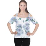 Floral pattern Cutout Shoulder Tee