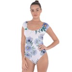 Floral pattern Short Sleeve Leotard 