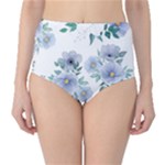 Floral pattern Classic High-Waist Bikini Bottoms