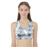 Floral pattern Sports Bra with Border