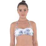 Floral pattern Halter Bandeau Bikini Top