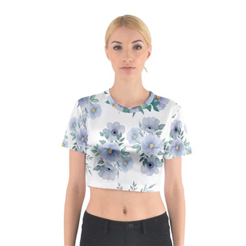 Floral pattern Cotton Crop Top from ArtsNow.com