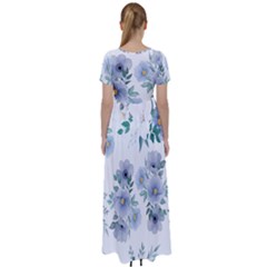 High Waist Short Sleeve Maxi Dress 