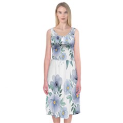 Floral pattern Midi Sleeveless Dress from ArtsNow.com