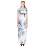 Floral pattern Short Sleeve Maxi Dress