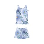 Floral pattern Kids  Boyleg Swimsuit