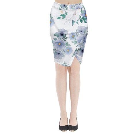 Floral pattern Midi Wrap Pencil Skirt from ArtsNow.com