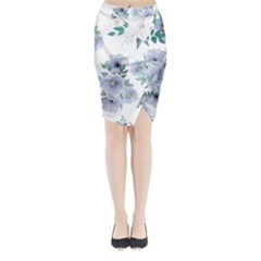 Floral pattern Midi Wrap Pencil Skirt from ArtsNow.com