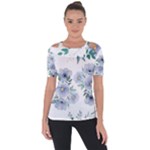 Floral pattern Shoulder Cut Out Short Sleeve Top