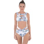 Floral pattern Bandaged Up Bikini Set 