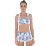 Floral pattern Racerback Boyleg Bikini Set