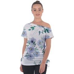 Off Shoulder Tie-Up T-Shirt 