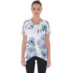 Floral pattern Cut Out Side Drop Tee