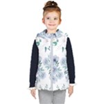 Floral pattern Kids  Hooded Puffer Vest