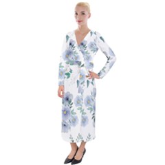 Velvet Maxi Wrap Dress 