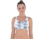 Floral pattern Cross String Back Sports Bra