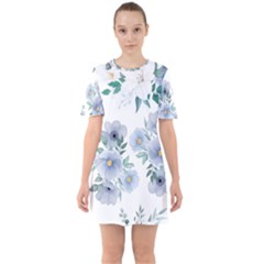 Sixties Short Sleeve Mini Dress 