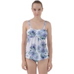 Floral pattern Twist Front Tankini Set