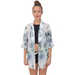 Floral pattern Open Front Chiffon Kimono