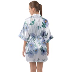 Half Sleeve Satin Kimono  