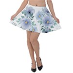 Floral pattern Velvet Skater Skirt