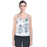 Floral pattern Velvet Spaghetti Strap Top