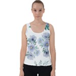 Floral pattern Velvet Tank Top