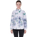 Floral pattern Women s High Neck Windbreaker