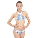 Floral pattern High Neck Bikini Set