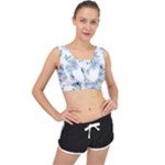 Floral pattern V-Back Sports Bra